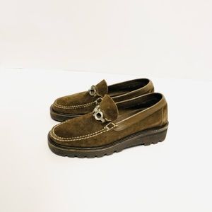 Salvatore Ferragamo Gancini Suede‎ Loafers
